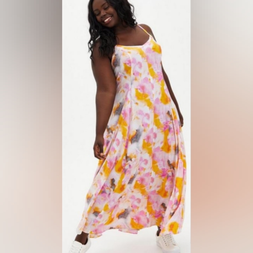 Torrid Watercolor Challis Maxi Dress